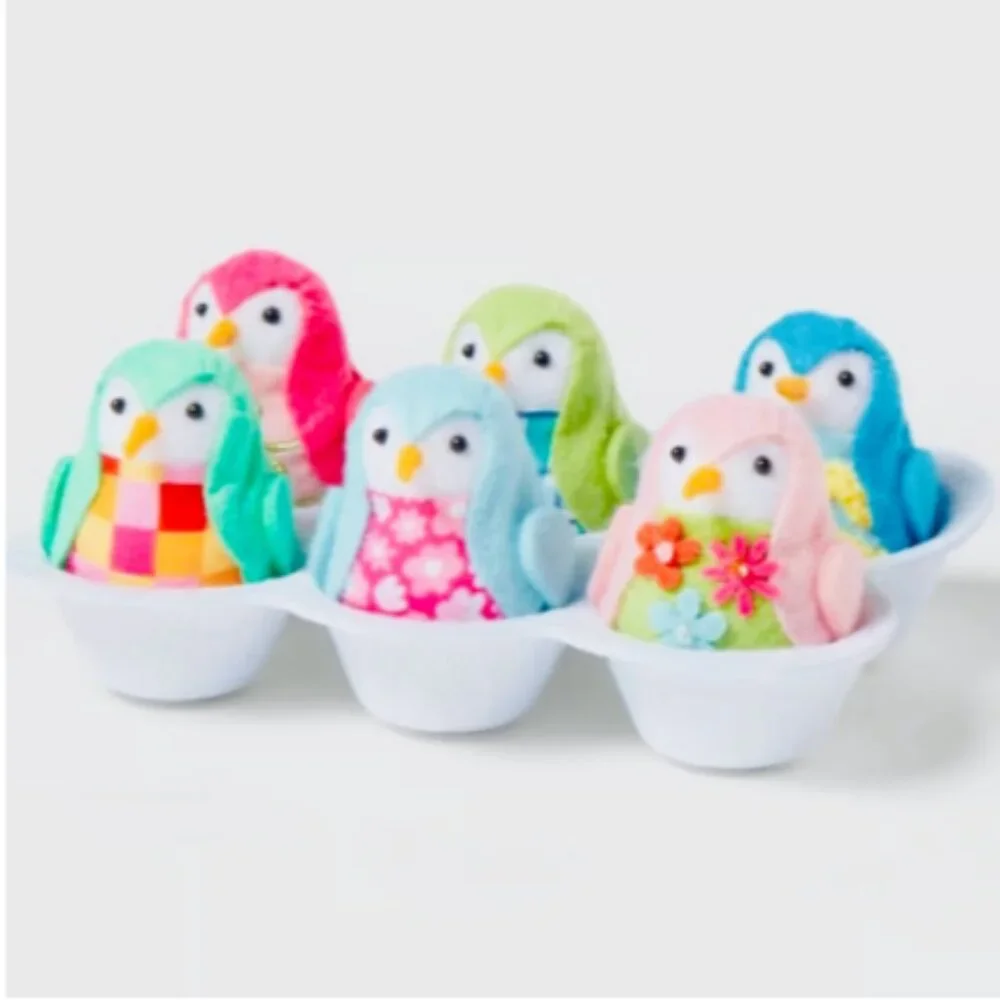 2025 Target Spritz EASTER Spring Featherly Friends 6 pc Fabric Easter Egg Carton